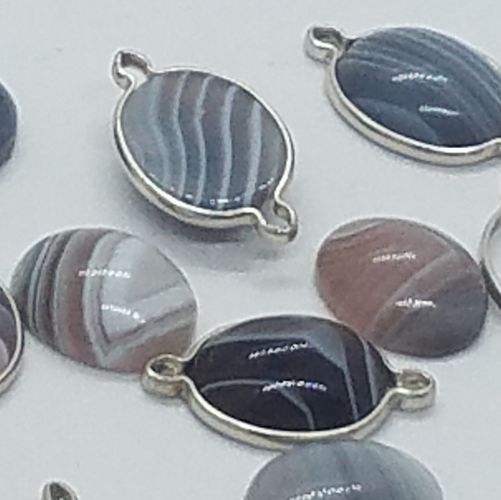 RAINBOW AGATE CABOCHONS & FINDINGS